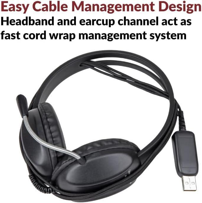 Cyber Acoustics Stereo USB Headset (AC-4006), Noise Canceling Microphone for PC & Mac, $24.99 MSRP