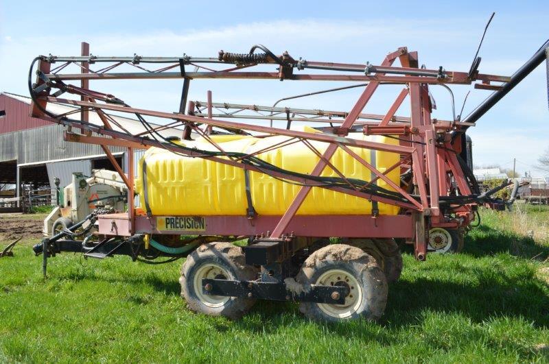 Precision 750 gallon sprayer w/ tandem axle, 60' boom, hyd. unfold, 540 PTO drive pump, hand rinse t
