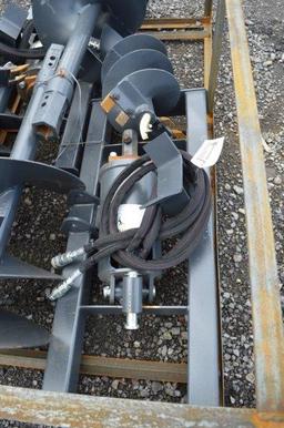 Wolverine heavy duty skid mount post hole digger w/ 12'' & 18'' auger bits