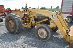 IH 3414 w/ 3pt, open station, 4sp w/ hi/low, loader, 6' bucket, 16.9-24 rear rubber