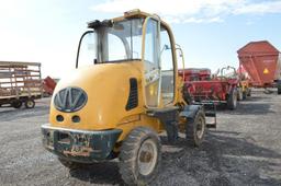 Synergy SWM608 wheel loader w/ 110 hrs, quick att, selling w/ 40'' forks, serial# 2230