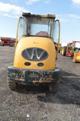 Synergy SWM608 wheel loader w/ 110 hrs, quick att, selling w/ 40'' forks, serial# 2230