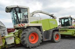 '04 Claas 870 Speedstar chopper w/ 4,851/4,046 hrs, kernel processor, autolube, 4wd, 800/65R32 front