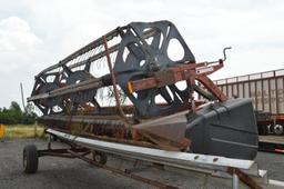 IH 1010-15 15' platform head, selling w/ homemade header cart wagon