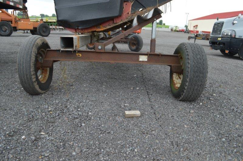 IH 1010-15 15' platform head, selling w/ homemade header cart wagon