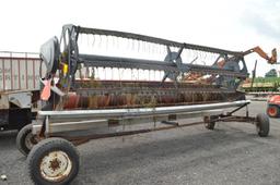IH 1010-15 15' platform head, selling w/ homemade header cart wagon