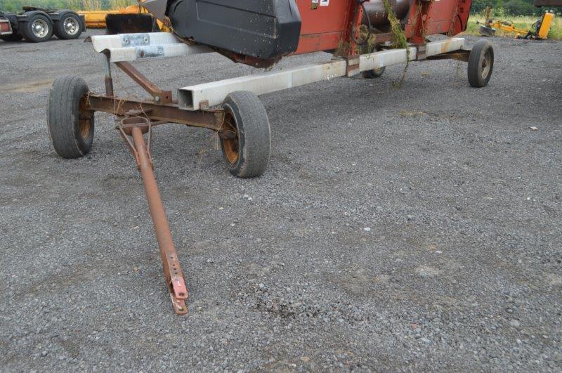 IH 1010-15 15' platform head, selling w/ homemade header cart wagon