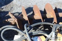 Cambria excavator mount post hole auger w/ 20" bit hex head