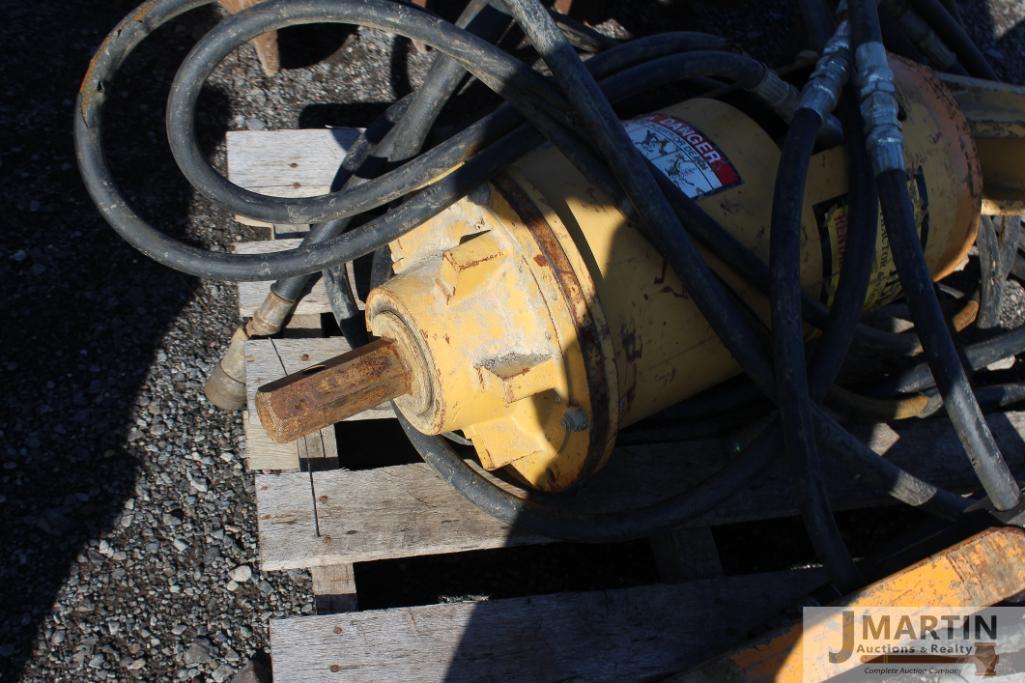 Cambria excavator mount post hole auger w/ 20" bit hex head