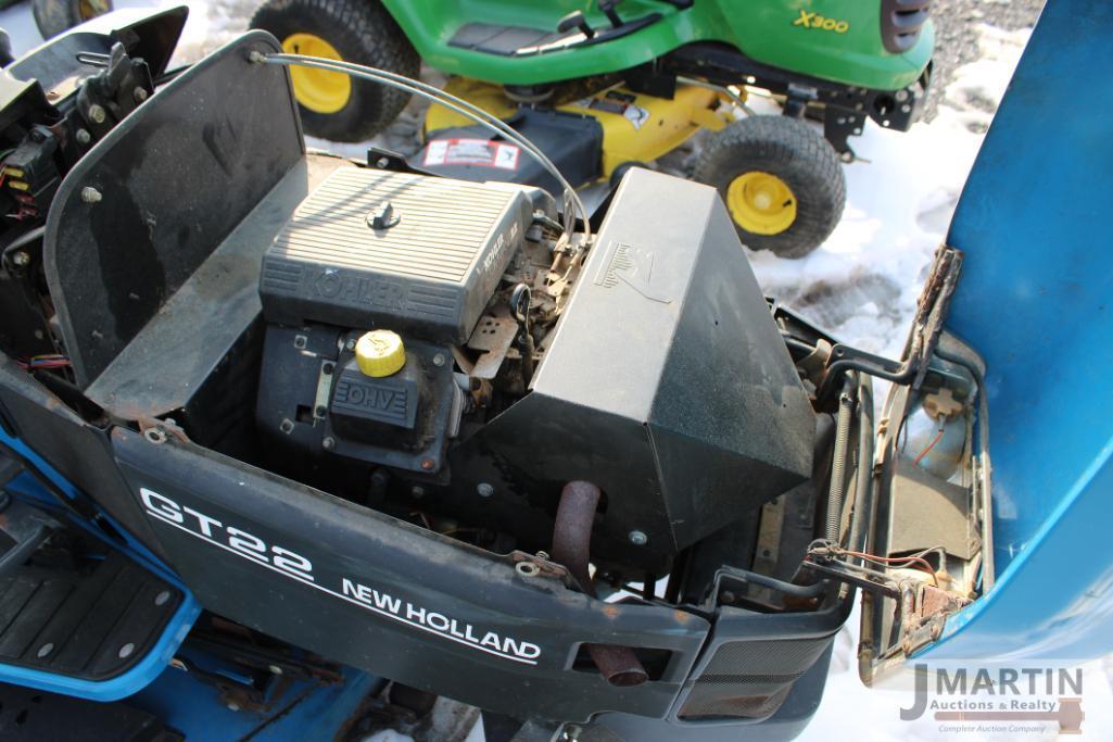 NH GT22 riding mower