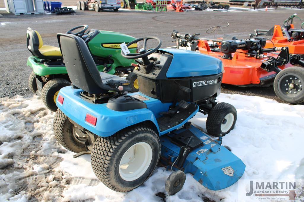 NH GT22 riding mower