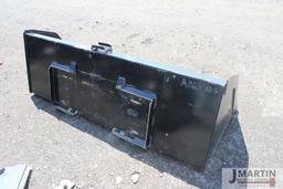 Unused 84" skid mount material bucket