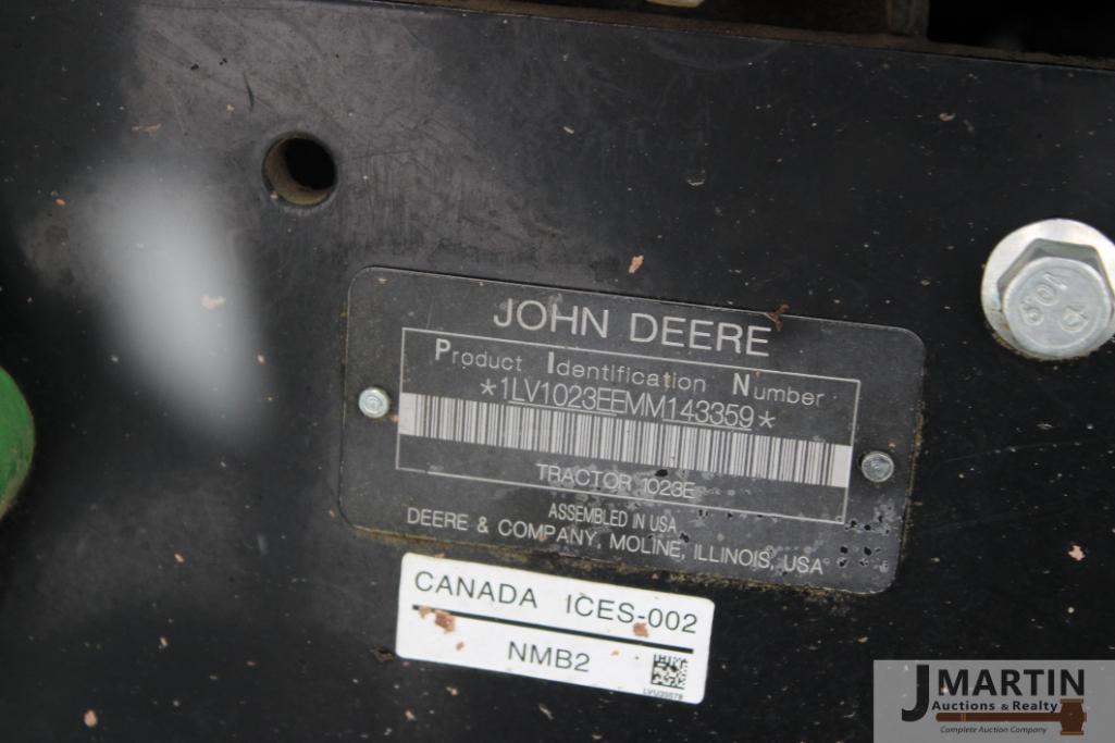 2021 JD 1023E compact w/ 120R front loader