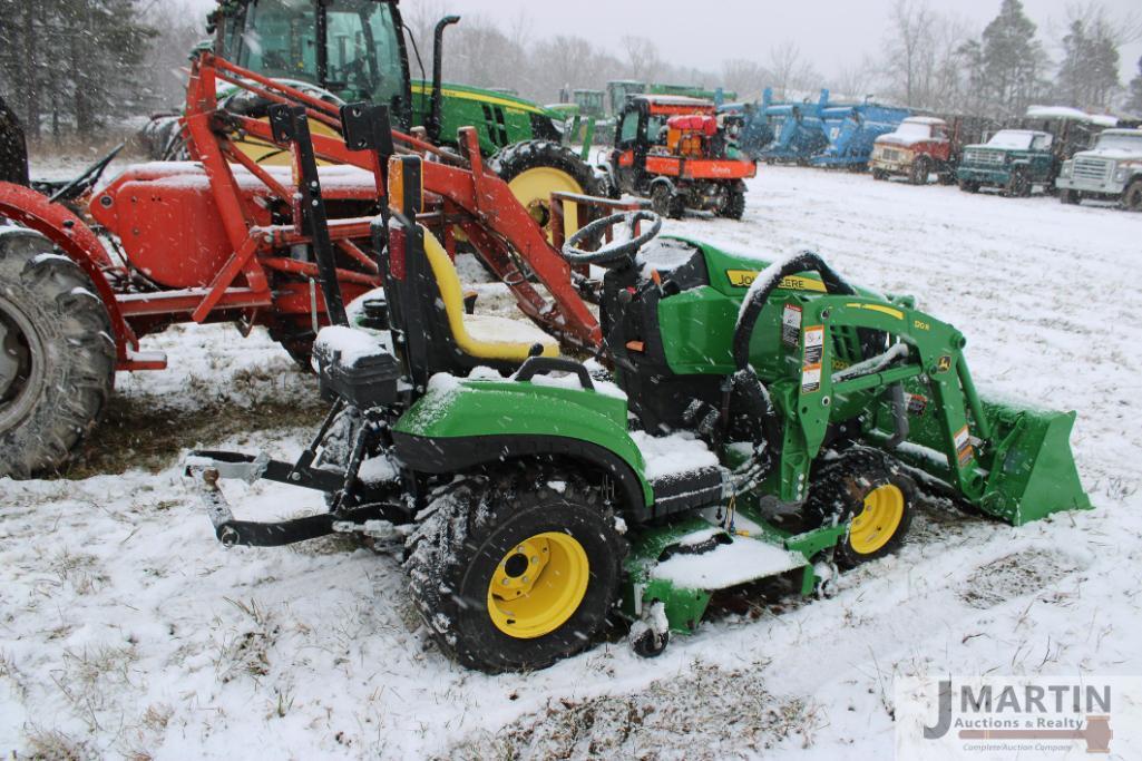 2021 JD 1023E compact w/ 120R front loader
