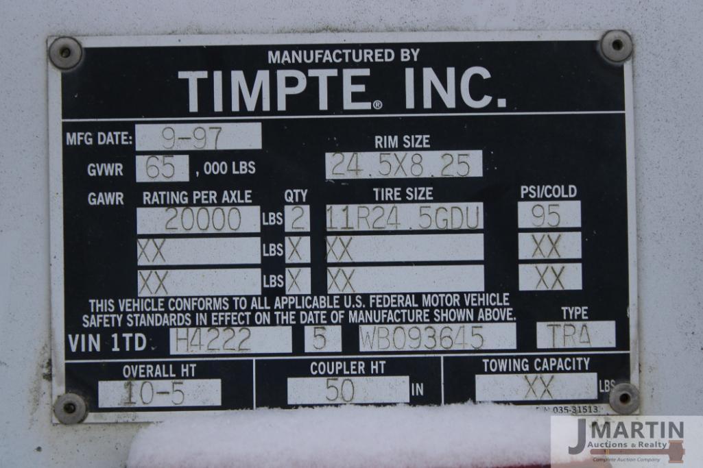 1997 Timpte Supper Hopper 35? hopper bottom