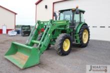 2015 JD 6140D tractor w/ H310 self leveling loader