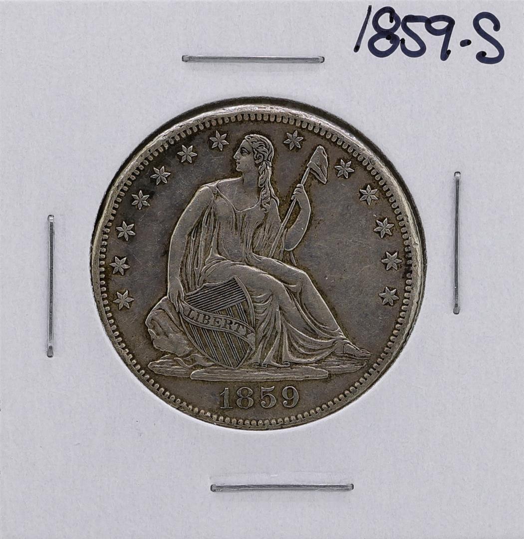 1859-S Seated Liberty Half Dollar Coin