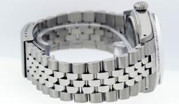 Rolex Mens Stainless Steel Mother Of Pearl Diamond & Ruby Datejust Wristwatch
