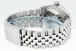 Rolex Mens Stainless Steel Mother Of Pearl Diamond & Ruby Datejust Wristwatch