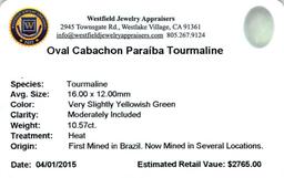 10.57 ctw Cabochon Paraiba Tourmaline Parcel