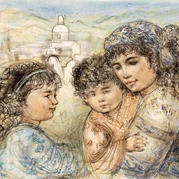 Zalina with Aries and Ande by Hibel (1917-2014)