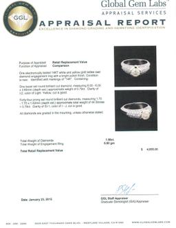14KT Two-Tone Gold 1.58 ctw Diamond Ring