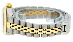Rolex Ladies 2 Tone 14K Champagne Index Datejust Wristwatch