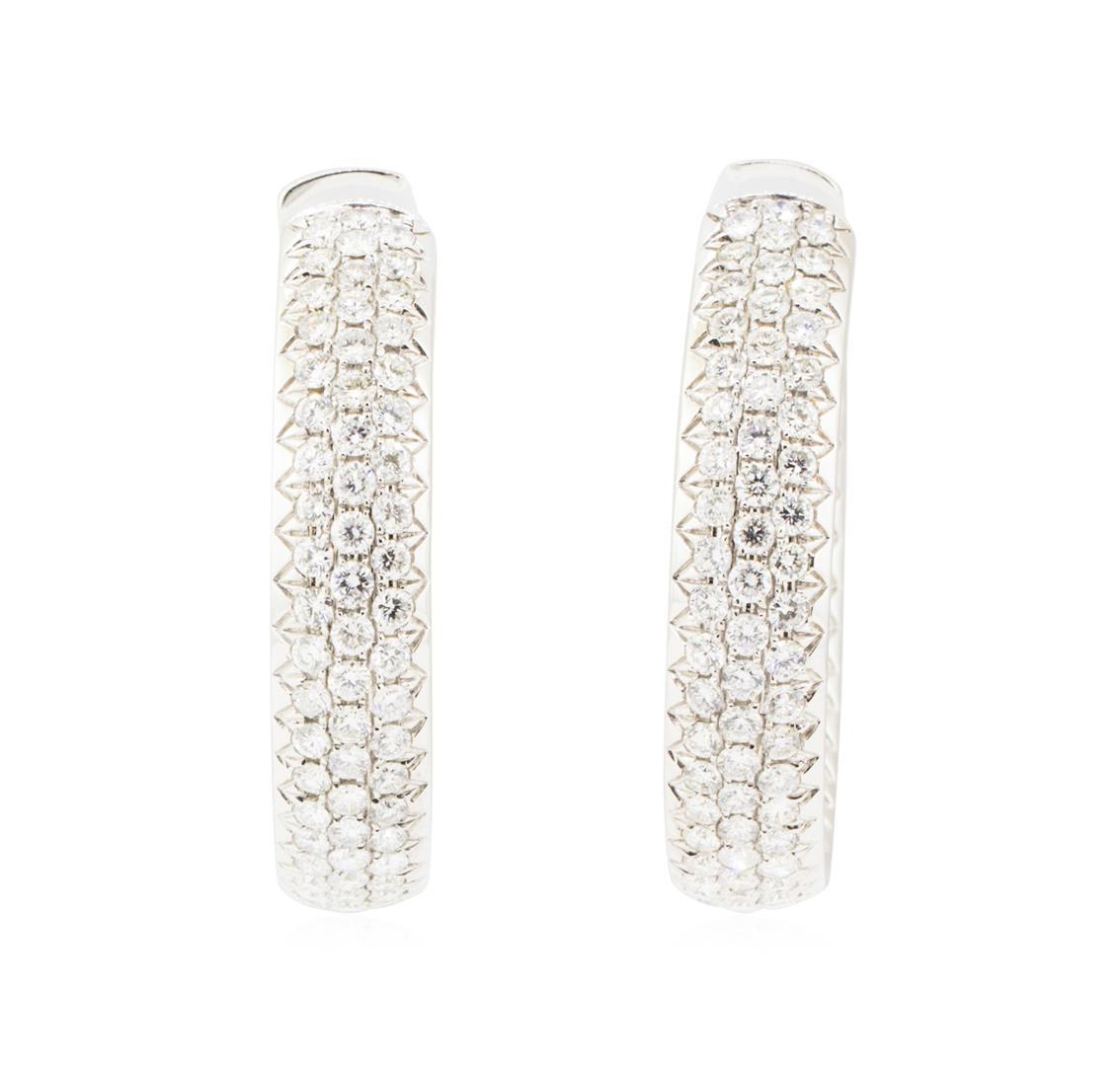 8.00 ctw Diamond Earrings - 18KT White Gold