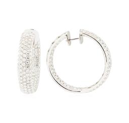 8.00 ctw Diamond Earrings - 18KT White Gold