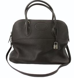 Hermes Black Togo Leather Bolide 35cm Shoulder Bag