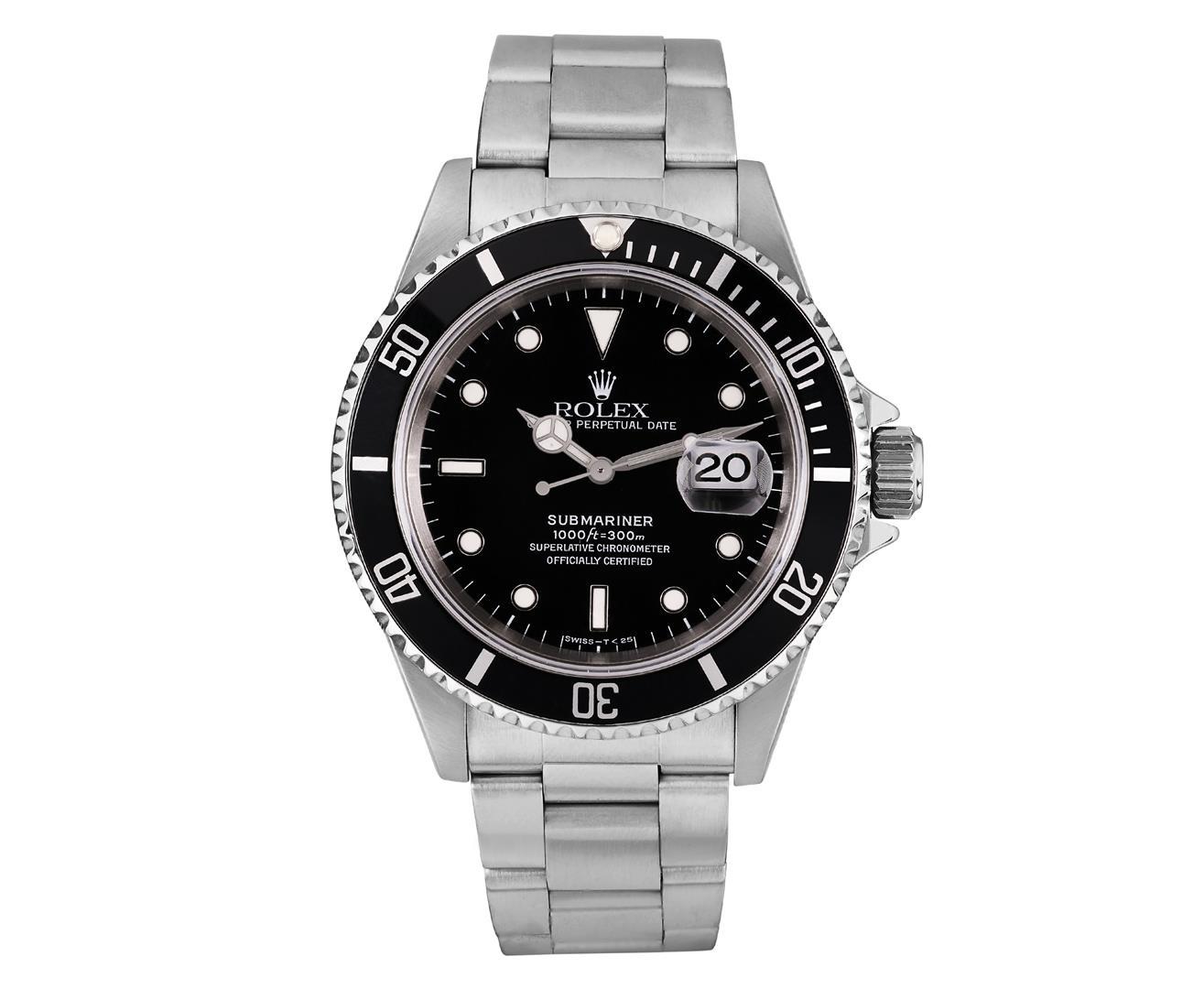 Rolex Mens Stainless Steel Submariner 40MM With Rolex Box