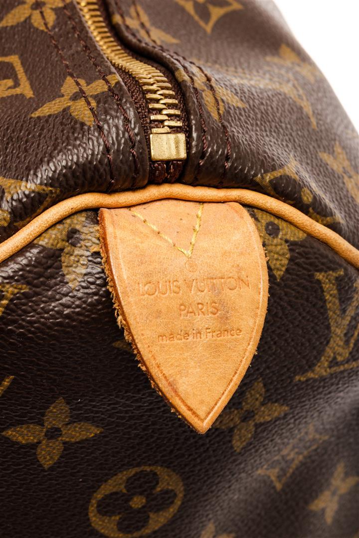 Louis Vuitton Brown Monogram Canvas Speedy 40 Satchel Bag