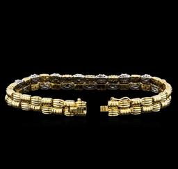 1.94 ctw Diamond Bracelet - 14KT Two-Tone Gold