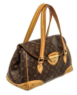 Louis Vuitton Brown Monogram Canvas Leather Beverly GM Shoulder Bag