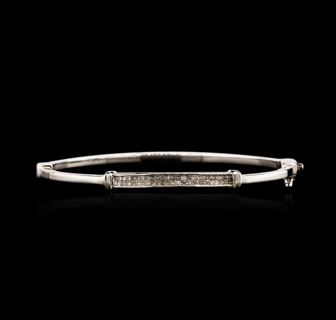 14KT White Gold 0.68 ctw Diamond Bangle Bracelet