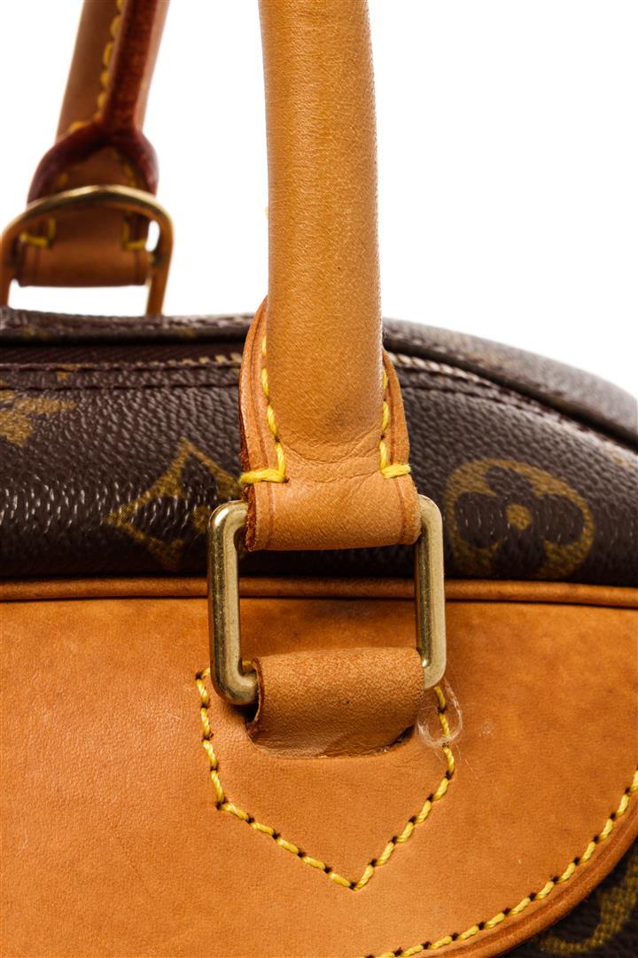 Louis Vuitton Brown Monogram Canvas Deauville Satchel Bag