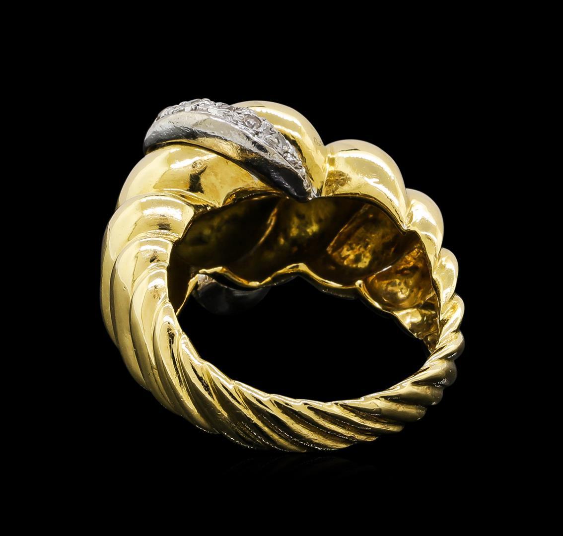 18KT Two-Tone Gold 0.43 ctw Diamond Ring