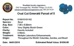 3.56 ctw Oval Mixed Emerald Parcel