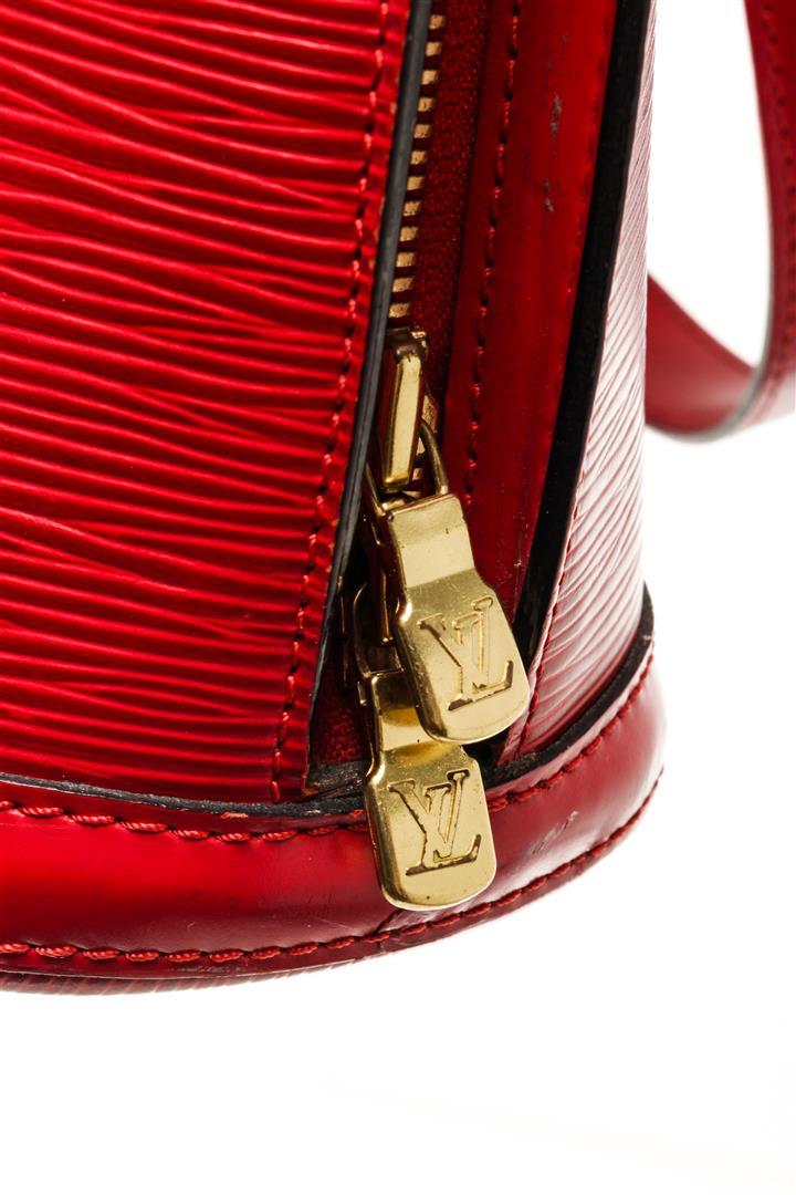 Louis Vuitton Red Epi Leather Lussac Shoulder Bag