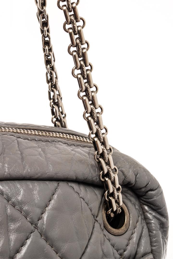 Chanel Grey Leather 2.55 Large Reissue Camera Shoulder Bag