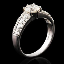 1.15 ctw CENTER Diamond 18K White Gold Ring (2.30 ctw Diamond) EGL CERTIFIED