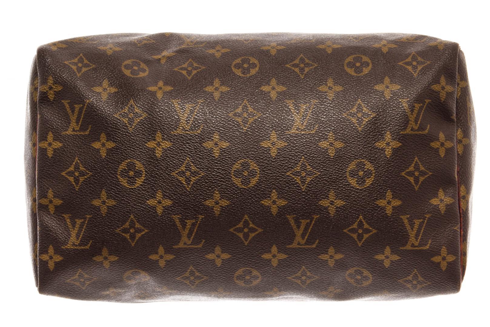 Louis Vuitton Brown Monogram Canvas Speedy 30 Satchel Bag