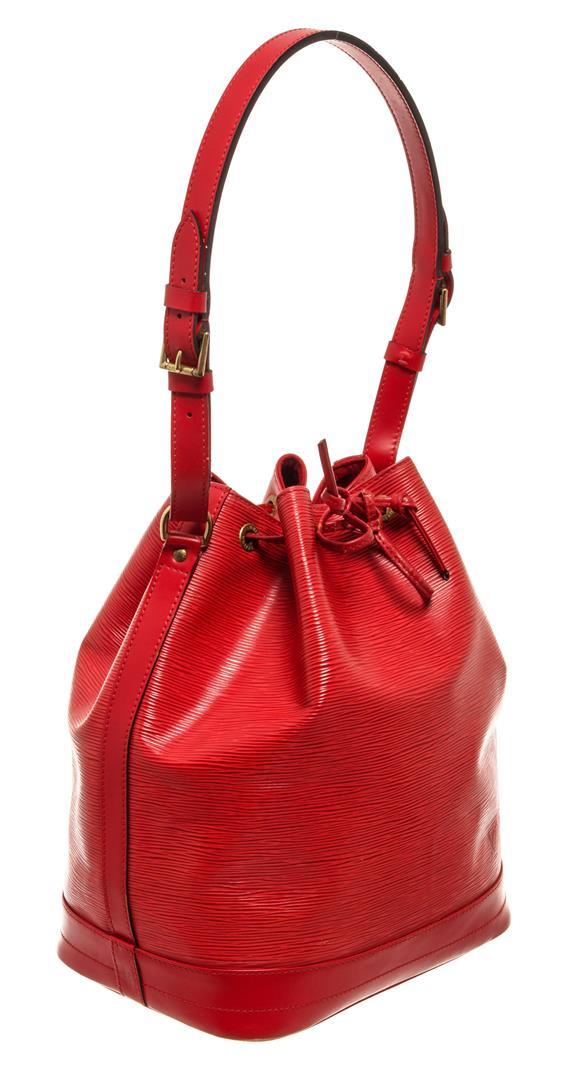 Louis Vuitton Red Epi Leather Noe PM Bag