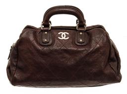 Chanel Brown Leather CC Handbag