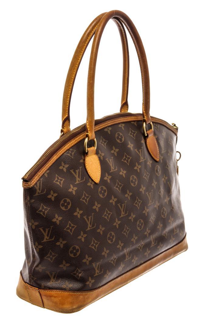 Louis Vuitton Brown Monogram Leather Lockit Horizontal Tote Bag