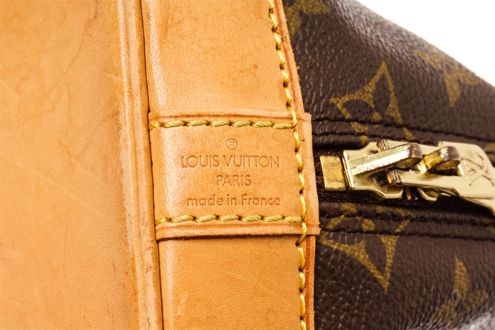 Louis Vuitton Brown Monogram Canvas Alma Satchel Bag