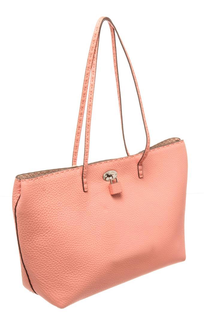 Fendi Pink Leather Selleria Tote Bag