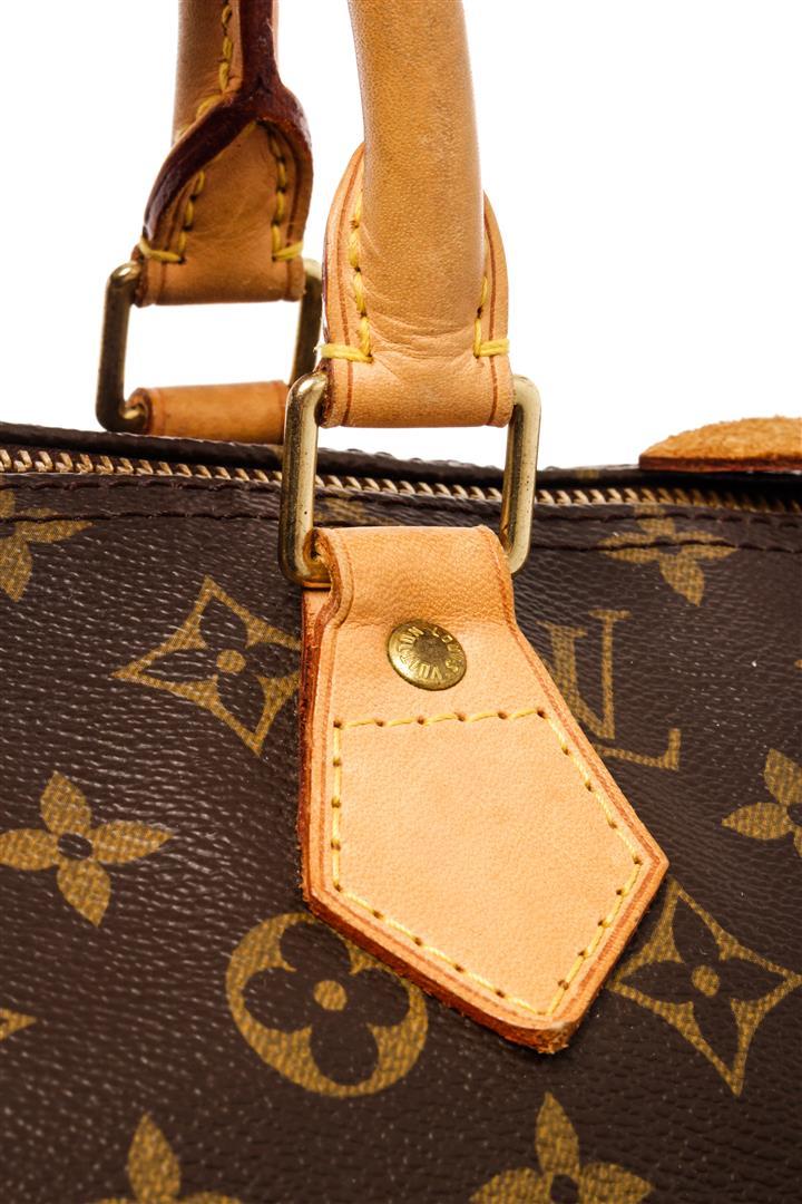 Louis Vuitton Brown Monogram Canvas Speedy 40 Satchel Bag