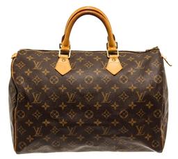 Louis Vuitton Brown Monogram Canvas Speedy 35 Handbag