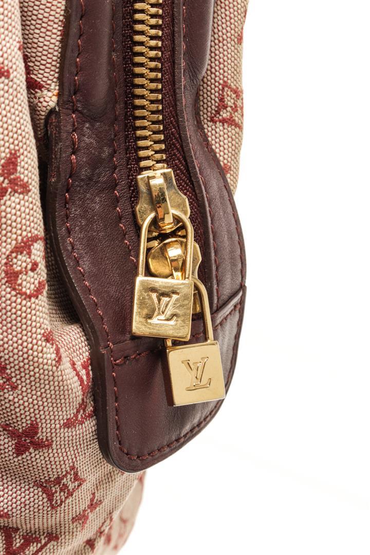 Louis Vuitton Red Monogram Mini Lin Canvas Josephine Gm Shoulder Bag